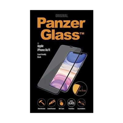 4. PanzerGlass E2E Super+ tempered glass for iPhone XR / 11 - with black frame