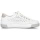 21. Rieker W RKR642 openwork leather shoes white