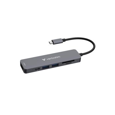 7. Verbatim 32156 USB 3.2 Gen 1 (3.1 Gen 1) Type-C Hubs and Hubs 5000 Mbit/s Gray