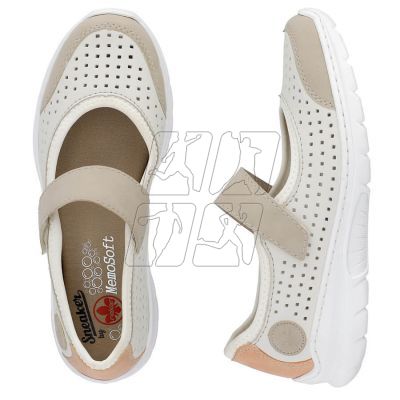 16. Comfortable openwork shoes Rieker W RKR575A, beige