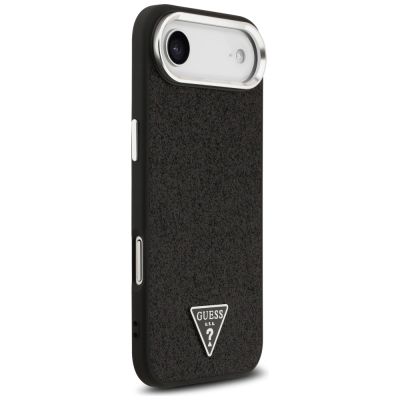 4. Guess Glitter Triangle Logo MagSafe Case for iPhone 17 Air - Black