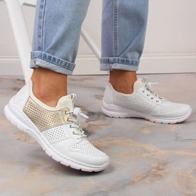 33. Comfortable Rieker W L3254-80 white shoes