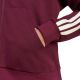 5. Women's adidas Essentials 3-Stripes Full-Zip Burgundy Sweatshirt KX0785