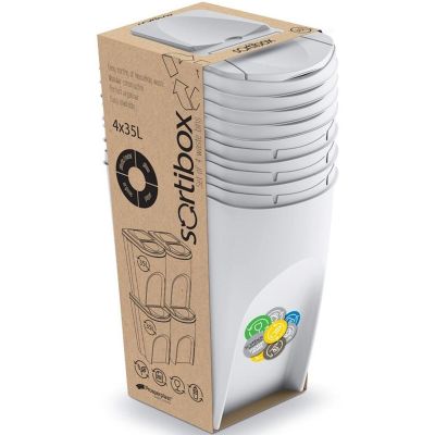 9. GARBAGE BINS 35 L SORTIBOX SET 4 PCS. GREY