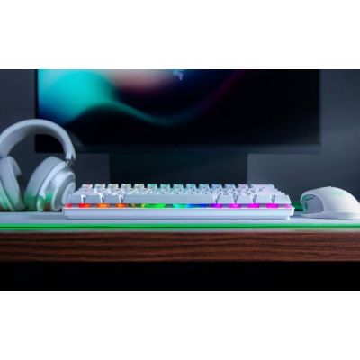 3. Razer Huntsman Mini Keyboard Gaming USB QWERTY American International White