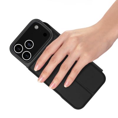 6. Dux Ducis Skin Pro Case for iPhone 17 Pro Max with Flip and Card Slot - Black