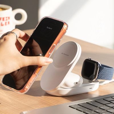 8. Ringke QI2.2 25W 3in1 Magnetic MagSafe Inductive Charger - White