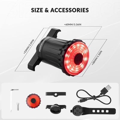 3. Rockbros rear bike light