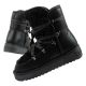 D.Franklin women's winter snow boots, fashionable fur lining, black high