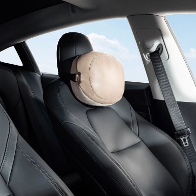 10. Baseus ComfortRide Series car headrest cushion with 2 materials - beige