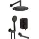 Concealed shower set with bathtub spout