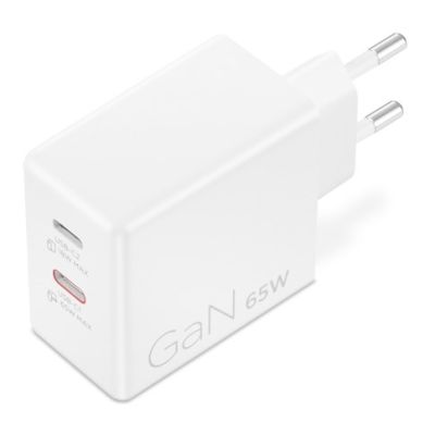 Lenovo G0A6065WEU GaN 2x USB-C 65W Wall Charger White