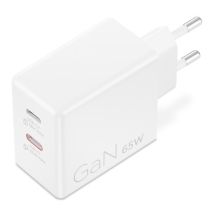 Lenovo G0A6065WEU GaN 2x USB-C 65W Wall Charger White