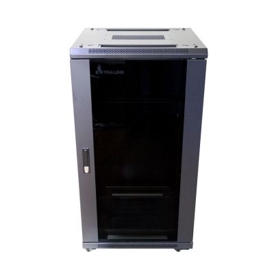 Extralink Rack Cabinet 22U 600x800 Black Floor Standing