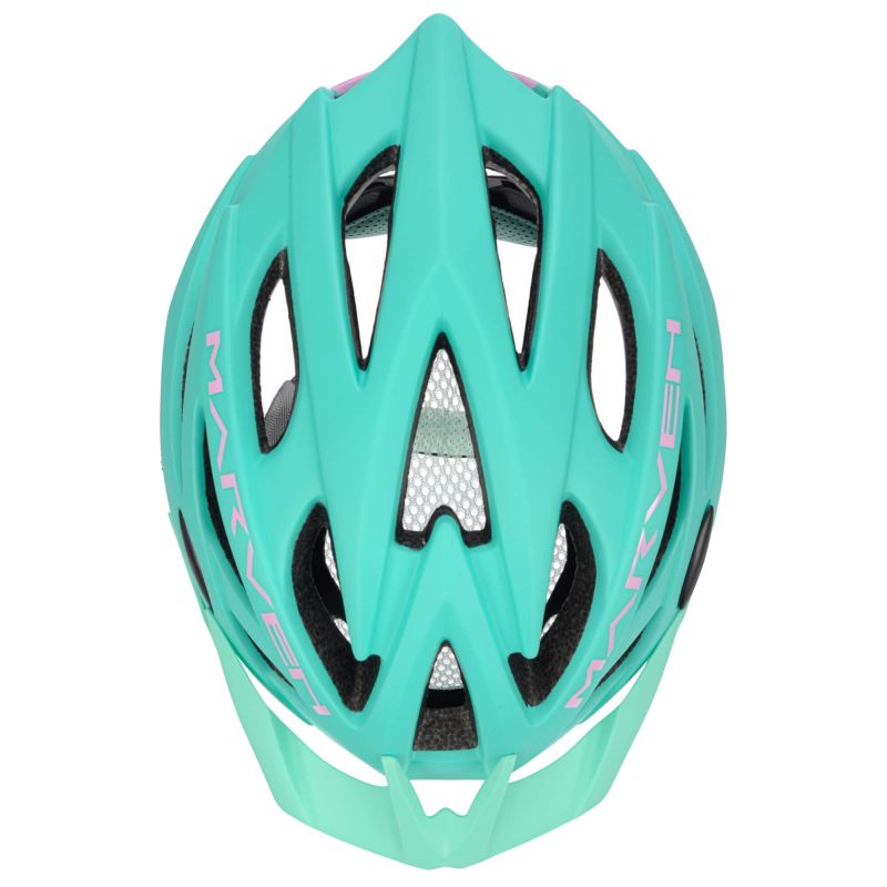 41. Meteor Marven pink/mint bicycle helmet