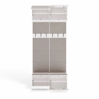 3. HAGA II 2W Hallway Wardrobe, White