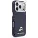 4. Karl Lagerfeld Karl & Choupette Head Pins Saffiano MagSafe Case for iPhone 17 Pro - Blue