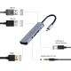 3. GEMBIRD MULTI ADAPTER USB TYPE-C 5IN1 (HUB + HDMI + PD + STEREO SOUND) SILVER
