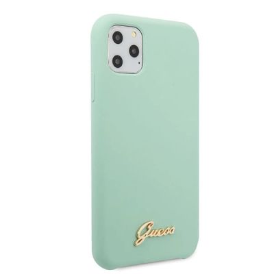 5. Guess GUHCN65LSLMGG iPhone 11 Pro Max green/green hard case Silicone Vintage Gold Logo