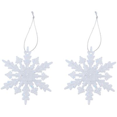11. SNOWFLAKE BAUBLE PENDANT 2 PCS PATTERN 12 ARMS