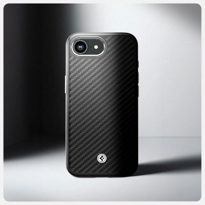11. Spigen Enzo Aramid MagSafe Case for iPhone 16e / 17e - Black