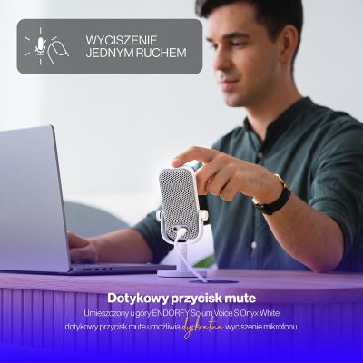 43. ENDORFY Solum Voice S Onyx White Microphone (EY1B015)