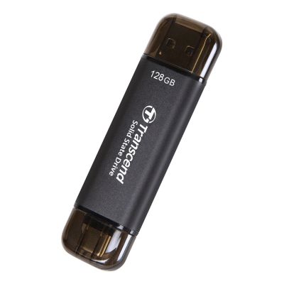 Transcend ESD310C Thunderbolt Technology 128GB USB Type-A / USB Type-C USB 3.2 Gen 2x2 Black