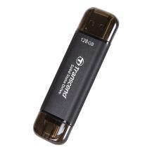 Transcend ESD310C Thunderbolt Technology 128GB USB Type-A / USB Type-C USB 3.2 Gen 2x2 Black