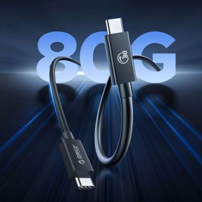 4. Orico USB4 Thunderbolt5 Cable 80Gbps 240W USB-C to USB-C 1m - Black