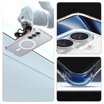 19. Spigen Ultra Hybrid Mag MagSafe Case for Samsung Galaxy S26 - Clear and White