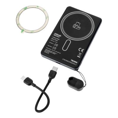 2. TROIKA POP50 5000 mAh Wireless Charging Gray, Black