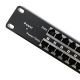 2. QOLTEC PATCH PANEL RACK | 48V | 24 PORTS | PASSIVE POE INJECTOR | BLACK