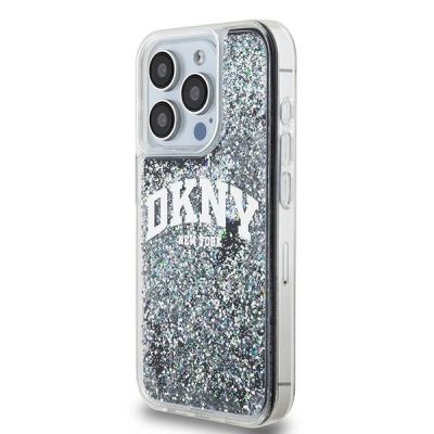 2. DKNY Liquid Glitter Big Logo iPhone 15 Pro Case - Black
