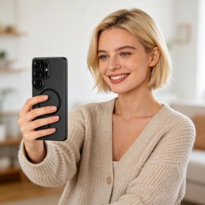 4. Tech-Protect MagSlim MagSafe Case for Samsung Galaxy S26 Ultra - Matte Black