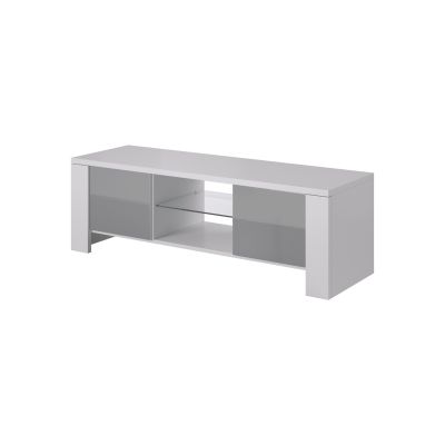 TV cabinet WEST 42/130/42 white/grey gloss
