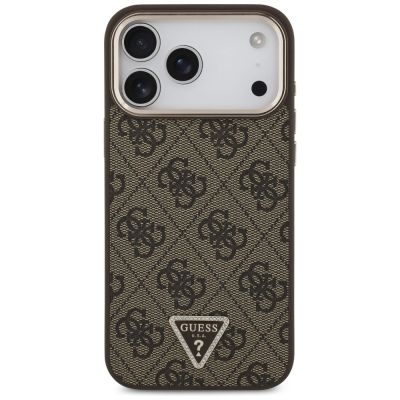 3. Guess 4G Triangle Logo MagSafe Case for iPhone 17 Pro Max / 18 Pro Max - Brown