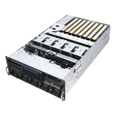 10. Asus Rack Platform (4U) ESC8000A-E13X AMD EPYC 9005 (8xNVMe, 2xM.2, 2x10Gbe, 8xQSFP, IPMI, R3200W)