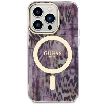 3. Guess GUHMP14XHLEOPWP iPhone 14 Pro Max 6.7" pink/pink hardcase Leopard MagSafe