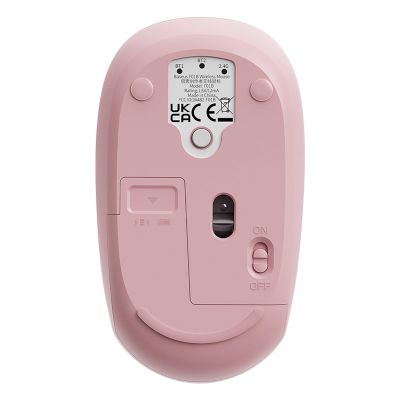2. Baseus F01B Wireless Mouse 2.4GHz + Bluetooth 3.0 + 5.0 – Pink