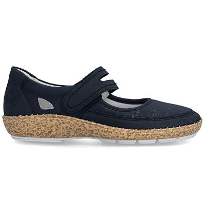 2. Women's Velcro Shoes Navy Blue Rieker 44859-14