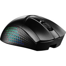 MSI CLUTCH GM51 LIGHTWEIGHT WIRELESS Gaming Mouse Right Side RF Wireless + Bluetooth + USB Type-C Optical 26000 DPI