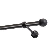 SINGLE CURTAIN POLE Ø 19 MM BLACK 320 CM FINIAL MAX KOWALSKI