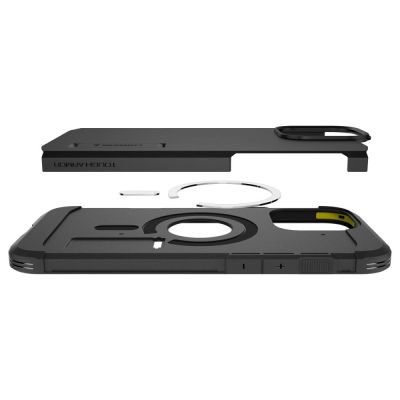 7. Spigen Tough Armor MagSafe Case with Stand for iPhone 16 Pro - Black