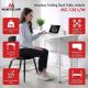 4. MACLEAN FOLDING DESK / TABLE MACLEAN, WHITE, MOBILE 100X73CM, MAX. 50KG, ANGLED, L-SHAPED, MC-126 L/W