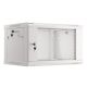 9. Lanberg WF01-6406-10S single-section lockable cabinet (6U; 368mm / 600mm / 450mm; wall-mounted; Glass; 19''; gray)