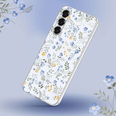 2. Tech-Protect FlexAir Case for Samsung Galaxy A56 5G - Daisies with Leaves