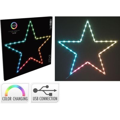 14. DECORATIVE HANGING STAR LAMP 45LED RGB
