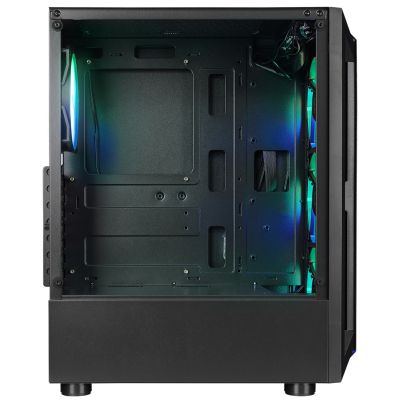 4. RAMPAGE SHIVA PC Case with Window, 4x 120 mm Rainbow Fans, Black