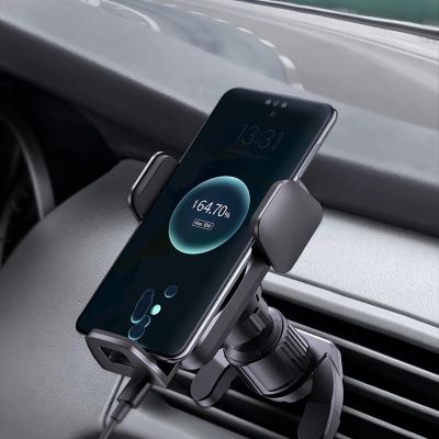 14. Baseus Wisdom Inductive Charger Car Phone Holder for Grille Black (CGZX000001)