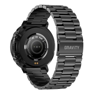 6. Gravity GT21-1+ Smartwatch Black Silicone Strap